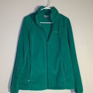 Columbia Teal Green/Blue Fleece Zip up Jacket